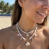Summer Shell Seahorse Fishtail Starfish Pendant Necklace For Women Men Baroque Irregular Imitation Pearl Beaded Choker Zircon