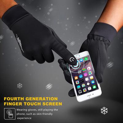 Winter Gloves Men Women Thermal Windproof Running Touch Screen Gloves Unisex Warm Anti-Slip Lined Cold Weather Glove Outdoor