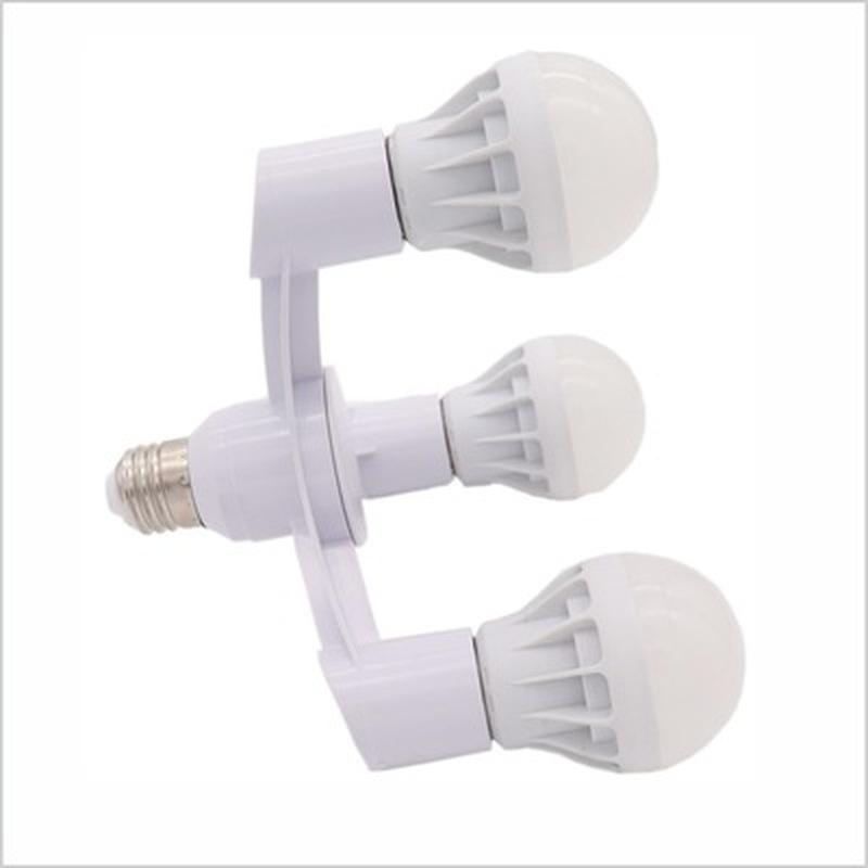 3In1 E27 bis E27 erweiterte LED-Lampenfassung, Splitter-Adapterhalter für Fotostudio