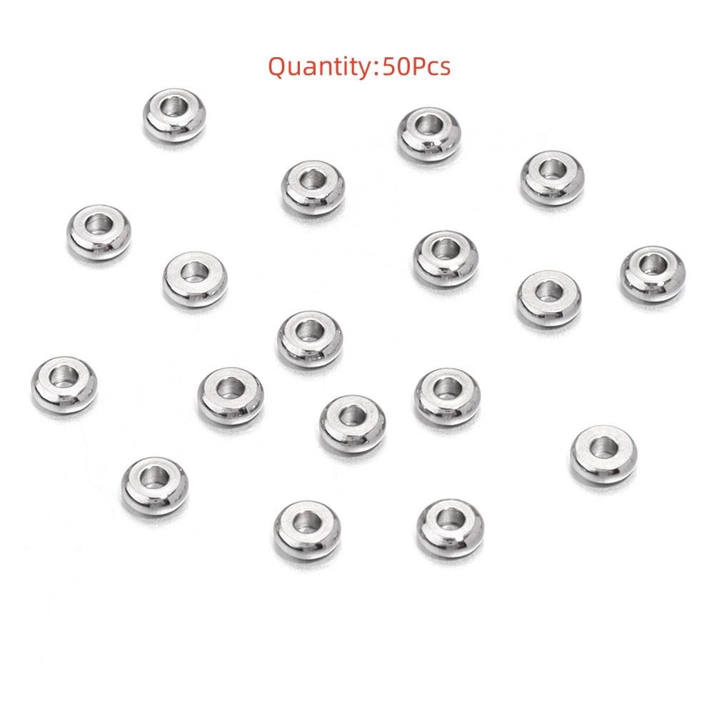 High Quality Stainless Steel Beads Square Round Wheel Shaped Loose Spaced Beads For DIY Charms Bracelet Jewelry Accessories