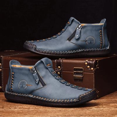 Mode männer casual leder stiefeletten frühling und sommer fahren schuhe