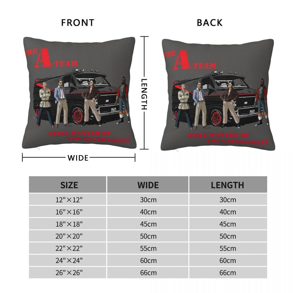 The A-Team Tv Square Pillowcase Polyester Linen Velvet Creative Zip Decor Pillow Case Room Cushion Case 45X45