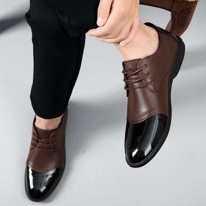 Male Shoes  Fashion Spring Autumn Leisure Office Footwear Mens Shoes Luxury Genuine Leather Men Casual Oxford Shoes Big Size