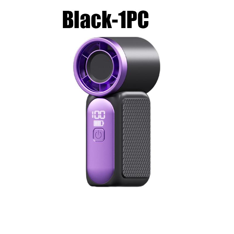 Mini Portable Handheld Fan LED Display Portable Mini Handheld Turbo Fan Desk Fan Outdoor Cooling Rechargeable Fan