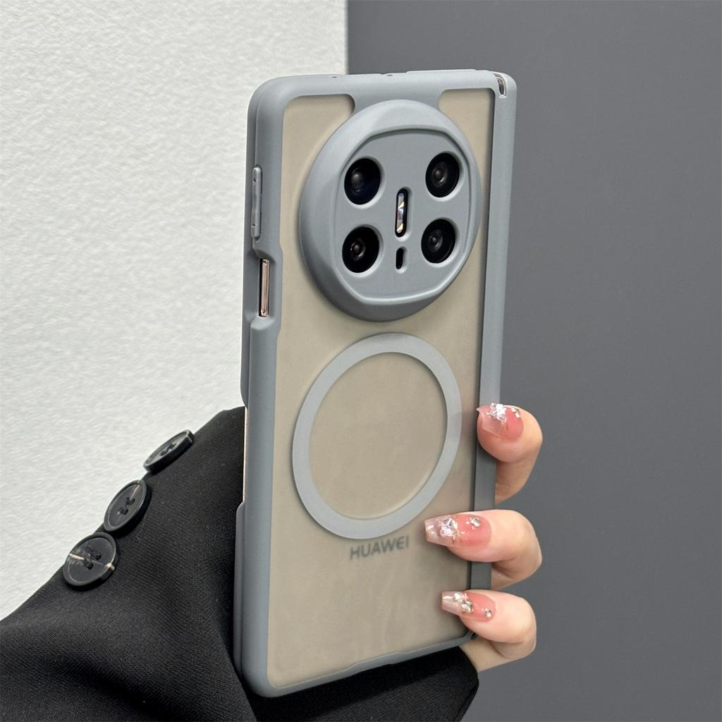 For Huawei Mate X7 Case Matte PC Skin Magnetic Suction Dual Axis Shockproof Mobile Phone Back Cover For Mate X7 5G Shell Bumper
