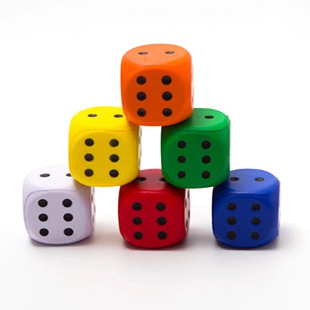 Solid Color Finger Training Length 6cm Squeeze Pressure Relief Sponge Dice Point Dice Anti Stress