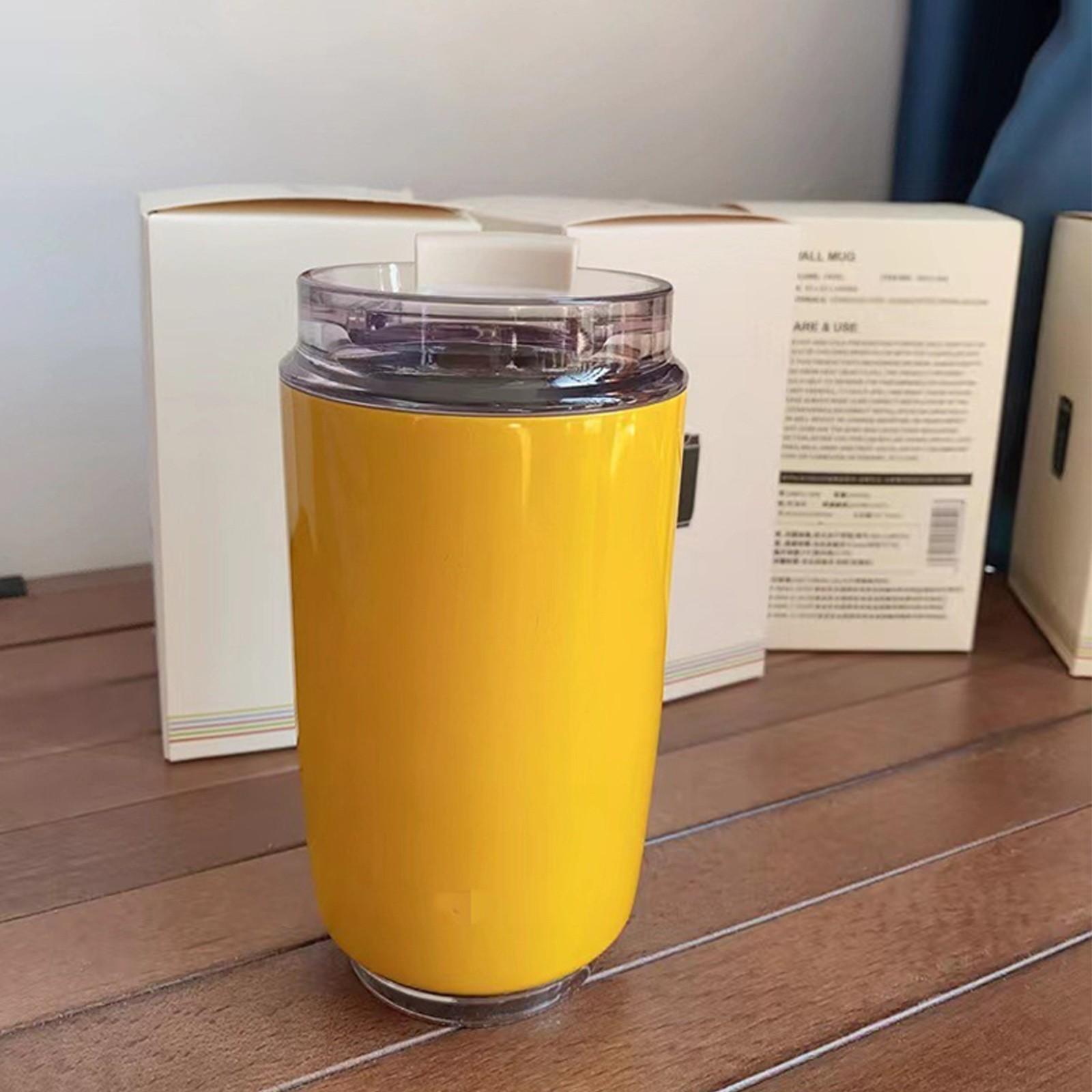 

1 шт., стакан, молочно-белая кофейная кружка, автомобильная термос для воды, дорожный термос из нержавеющей стали, чайник для питья One Size жёлтый