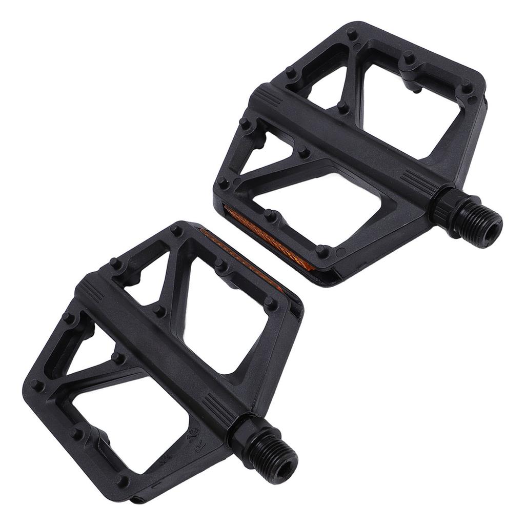 Bike Pedals Nylon Anti Slip Pins Sealed Bearing Lightweight Flat Platform Bike Pedals for Mountain