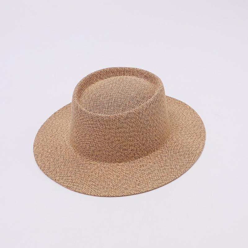 Fashionable Casual Wide Brim Jazz Hat Spring Summer New Style Outdoor Sun Protection Panama Straw Hat Versatile Casual Hat