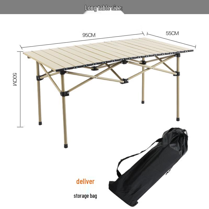 Lin Pan Portable Outdoor Roll-Top Folding Table