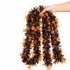 Halloween Foil Fringe Curtain Tinsel Garland Pumpkin Ghost Bat Boo Print Photo Backdrop Halloween Party Door Wall Hanging Decors 5
