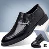 Men's Leather Shoes Business Casual Shoes 2026 New Men Formal Shoes Round Toe Fashion Non-slip Dress Loafers Zapatos Hombres
