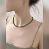Women's 2025 New Chinese Style Green Jade Chalcedony Accessories