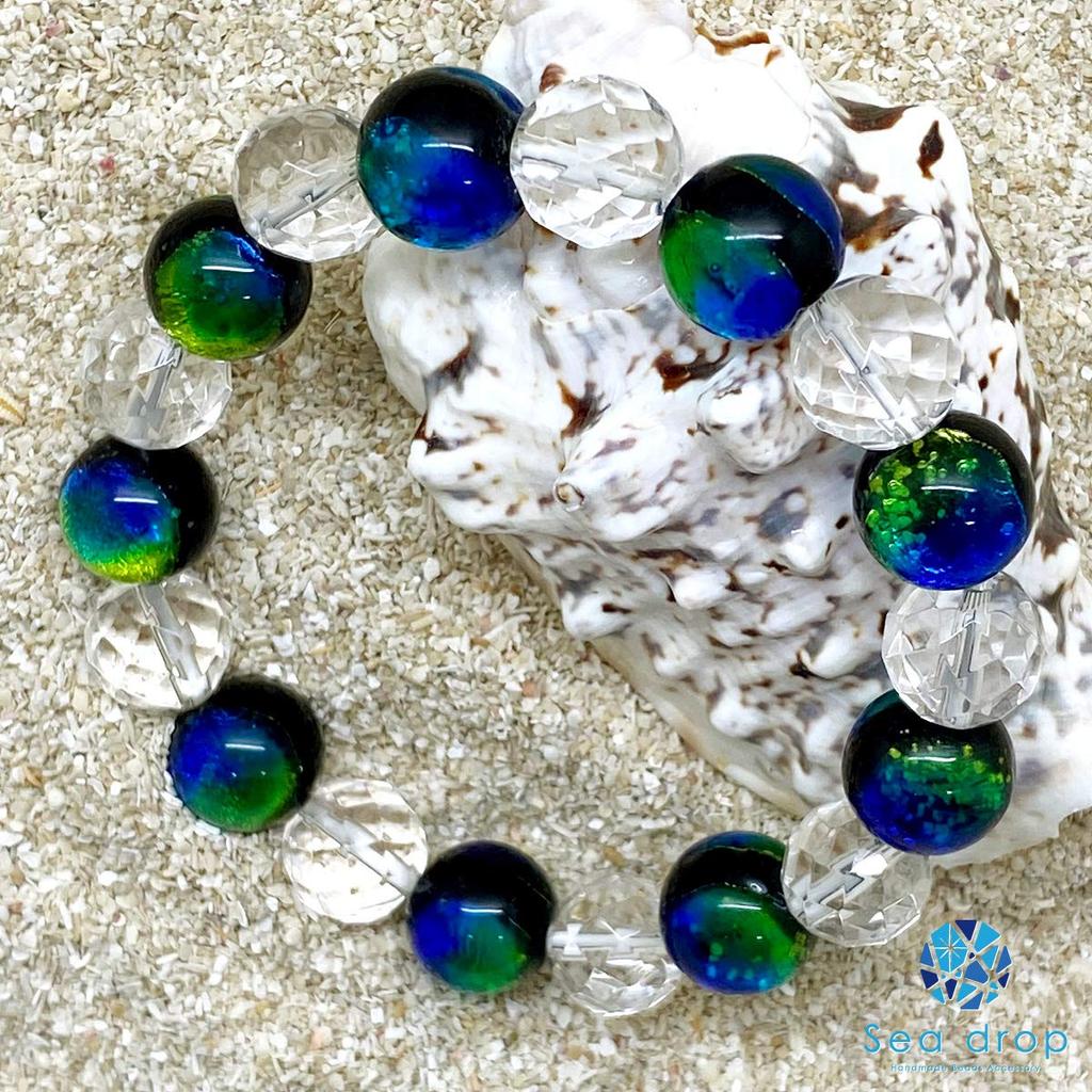 Sea Drop Glowing Firefly Glass Kerama Marine Crystal 12mm Bracelet Luminous Type Beads Dragonfly Ball 64-sided [008bt-12]