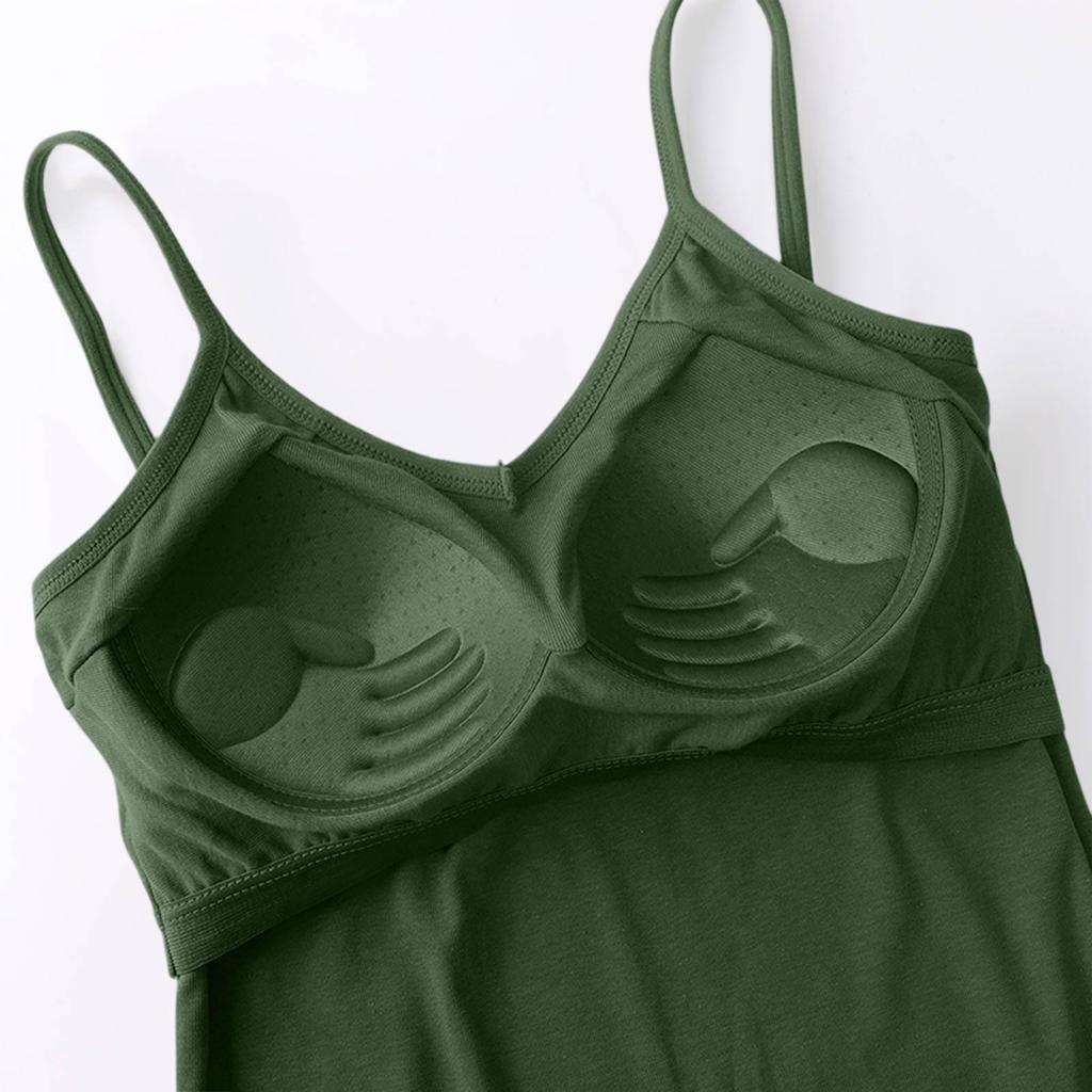 Women's Camisole Tank Top Women's Summer One-piece Non-Steel Ring With Chest Pad Top