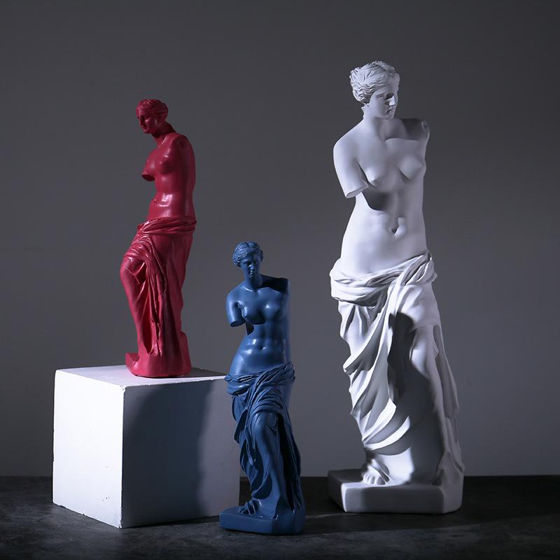 European Venus Armless Sculpture: Resin Ornament for Home Decor