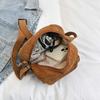 Korean Harajuku Messenger Bags Corduroy Women's Small Shoulder Bag Teenager Girl Crossbody Bag Cute Tote Student Bolsa