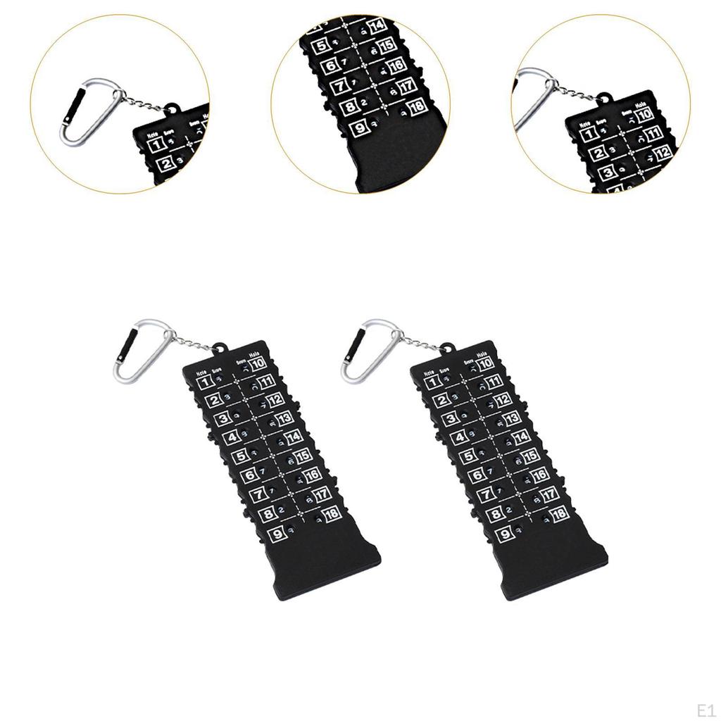 2 Pieces Golf Score Counter Scoring Device Card Portable Stroke Scorer