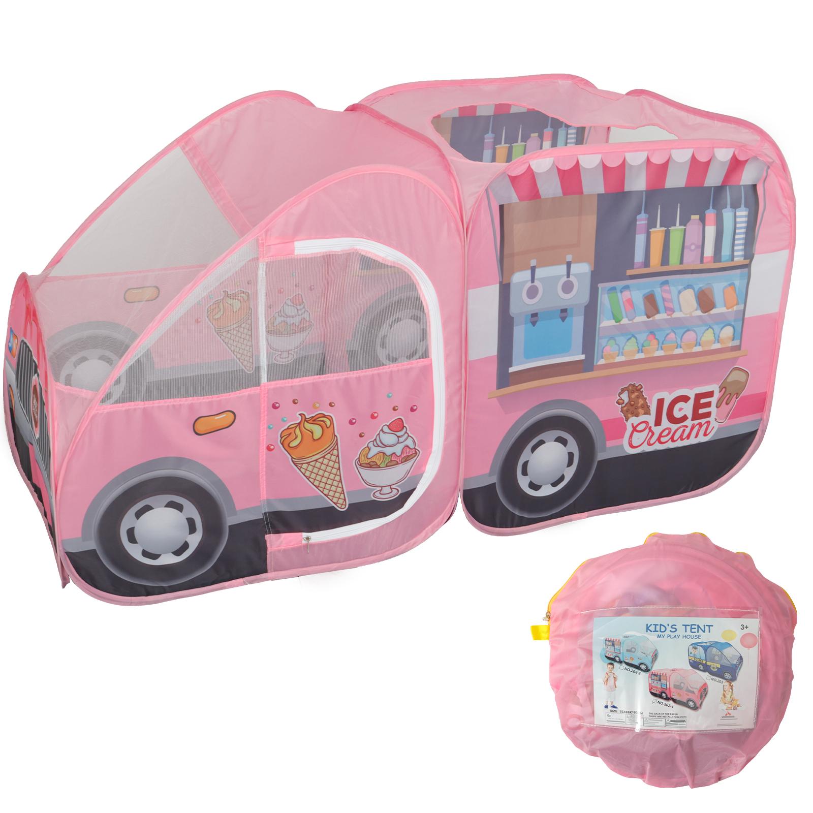 

Детская палатка-фургончик с сумкой для хранения, складная игровая палатка, переносная детская игровая палатка, складная ролевая игрушка, многофункциональная еда розовый