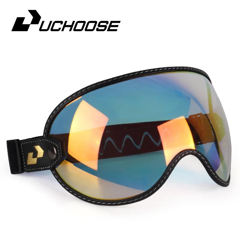 Uchoose Adatta a Tutti Casco Integrale Mezzo Casco Moto Vintage Retro Scudo Bolla Visiera Lente Occhiali da Sole Occhiali Accessori