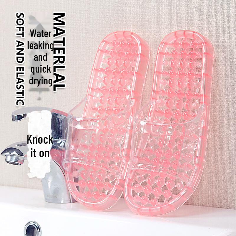 

Women s and Men s Non-Slip Lightweight Massage Indoor Slippers for Summer Size L рожевий