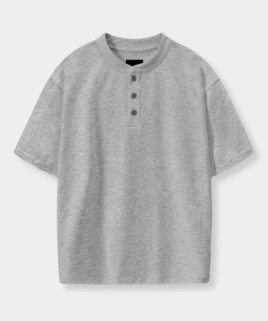 Dimiteulibeullaeg [10Th Anniversary Special] © Everyone'S Hydrogen-Sewing Short Sleeve T-Shirt (Coolmax® Fabric)_Henley Neck 5 Colors