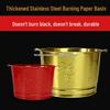 Stainless Steel Paper Burning Basin - Fire Pit and Incinerator Bucket