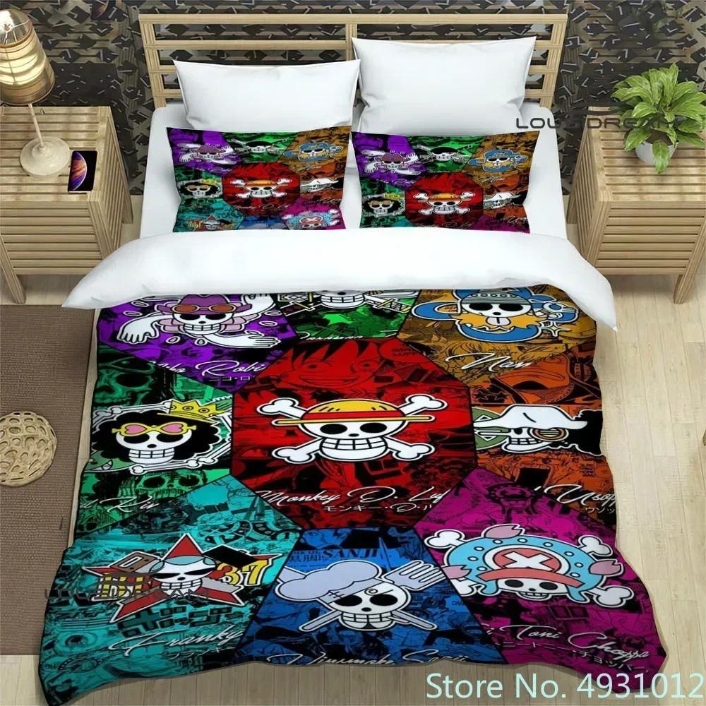 Cartoon One-Piece Bedding Sets Exquisite Supplies Pillowcase Anime Bedclothes 3D Printed Kids Adult Quilt Duvet Cover Gift