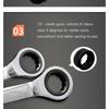 1pcs  Reversible Dual-purpose ratchet wrench Ratchet Socket Spanner Nut Repair Tools 6mm-19mm