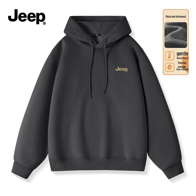 JEEP Men's Winter Fleece Lined Hooded Sweatshirt