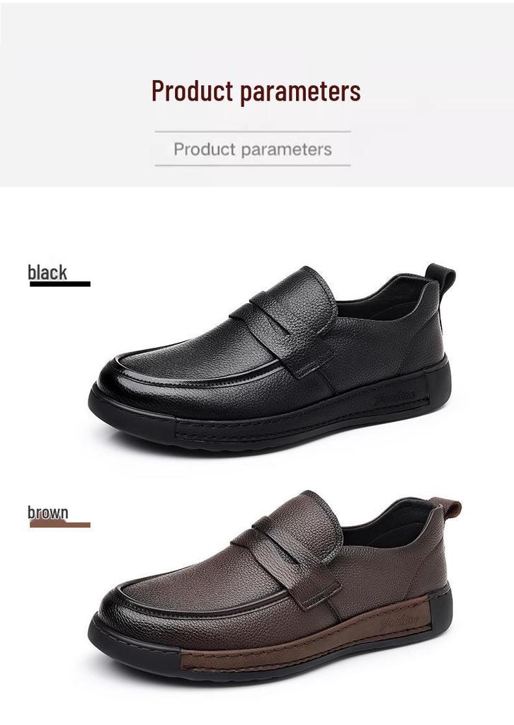 2026 Men's Soft Sole Leather Loafers: Breathable, Fashionable, Slip-on Driving Shoes