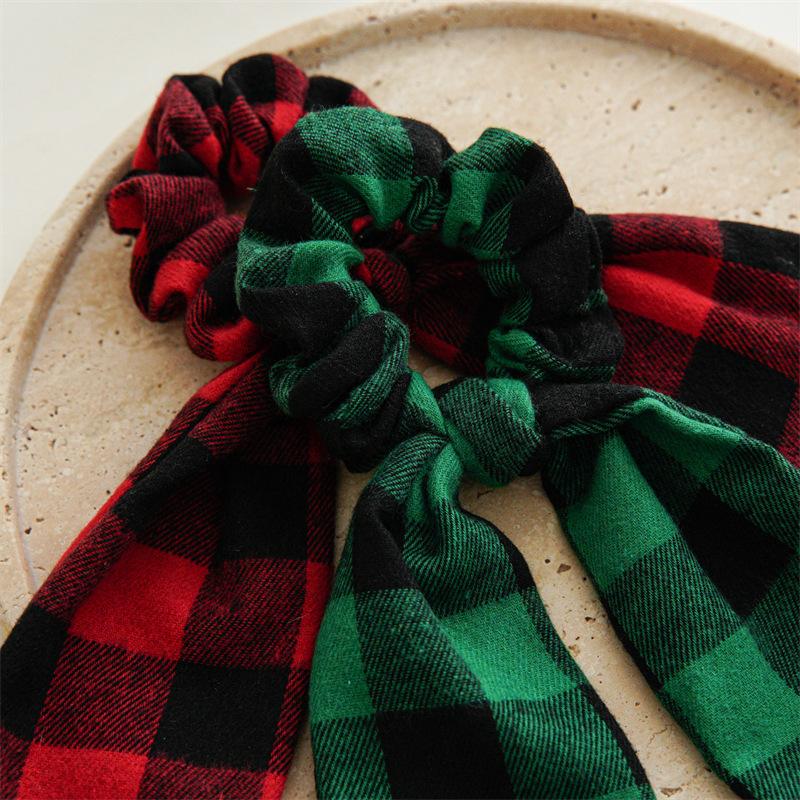 Christmas holiday new ponytail hair ring headdress European and American style large intestine hair ring Santa Claus