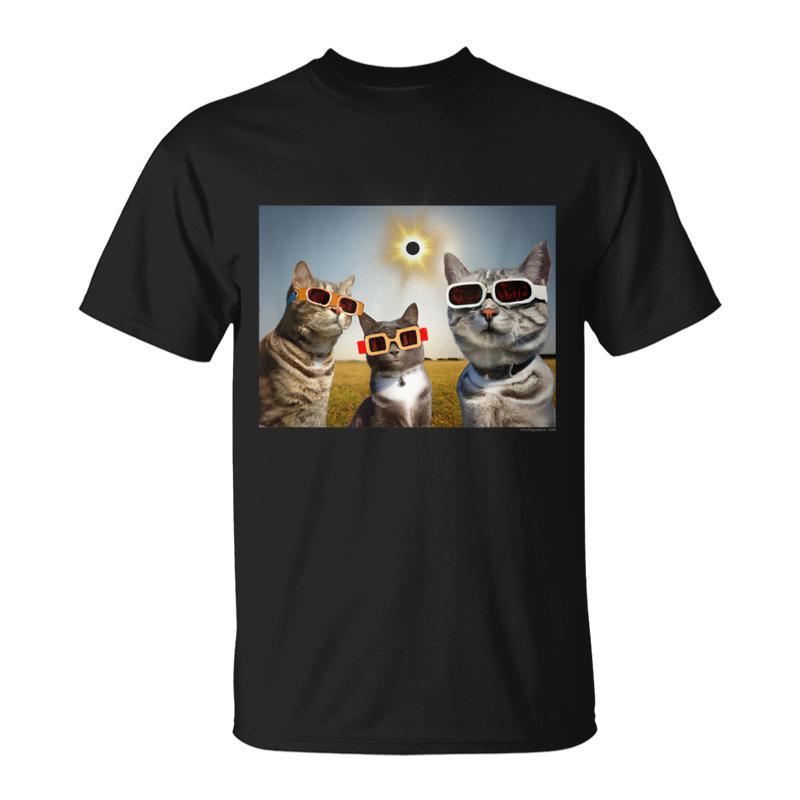 Solar Eclipse Cats Wear Solar Eclipse Glasses Totality 2024 T-Shirt