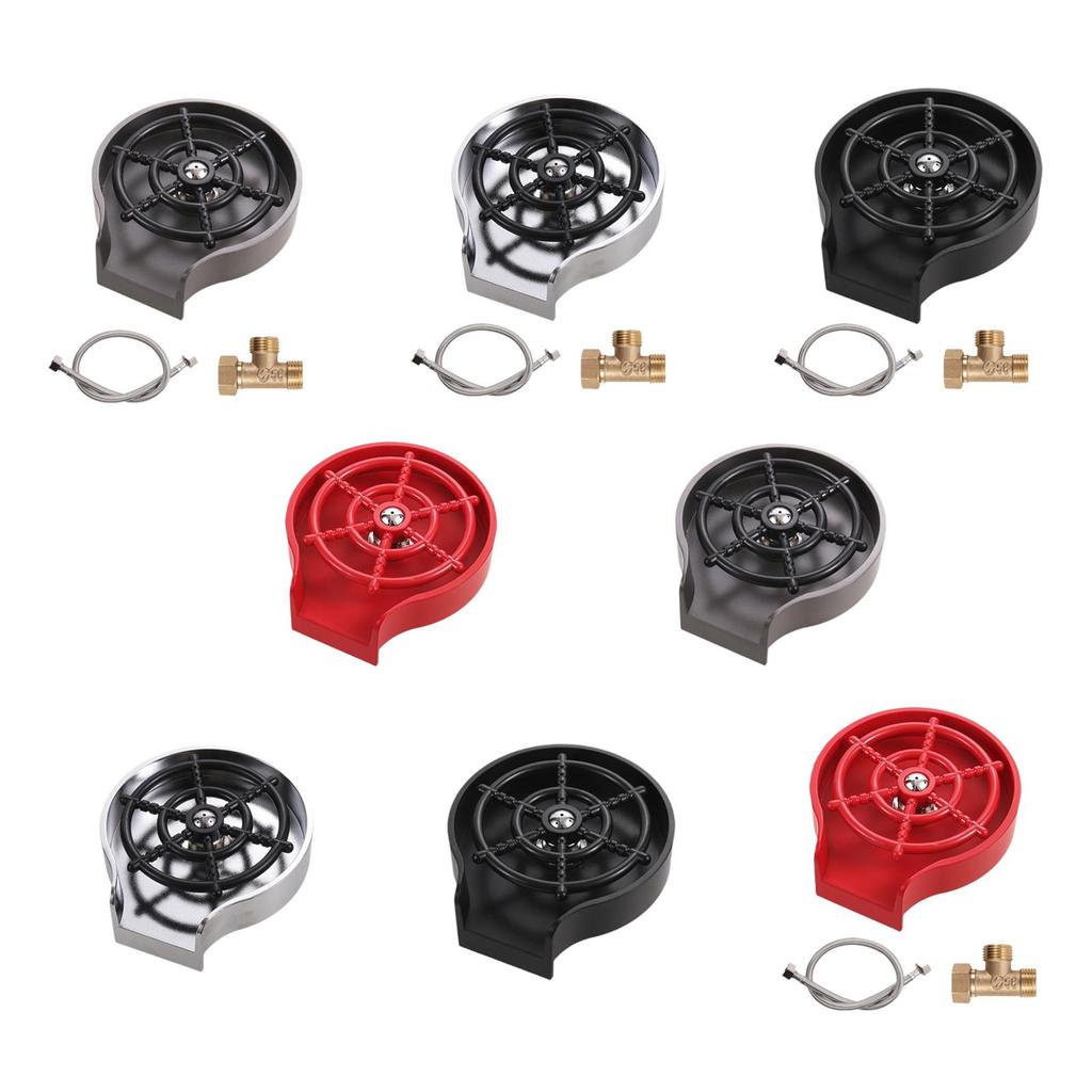 Crystal Clear Glass Cup Rinser for Home and Bar
