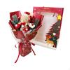 Bear Bouquet Handmade Artificial Flowers with Gift Bag Light And Greeting Card for