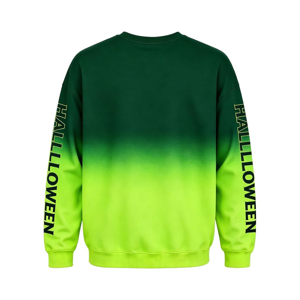 Men's Halloween Printed Neck Long Sleeve Casual Sweatshirt