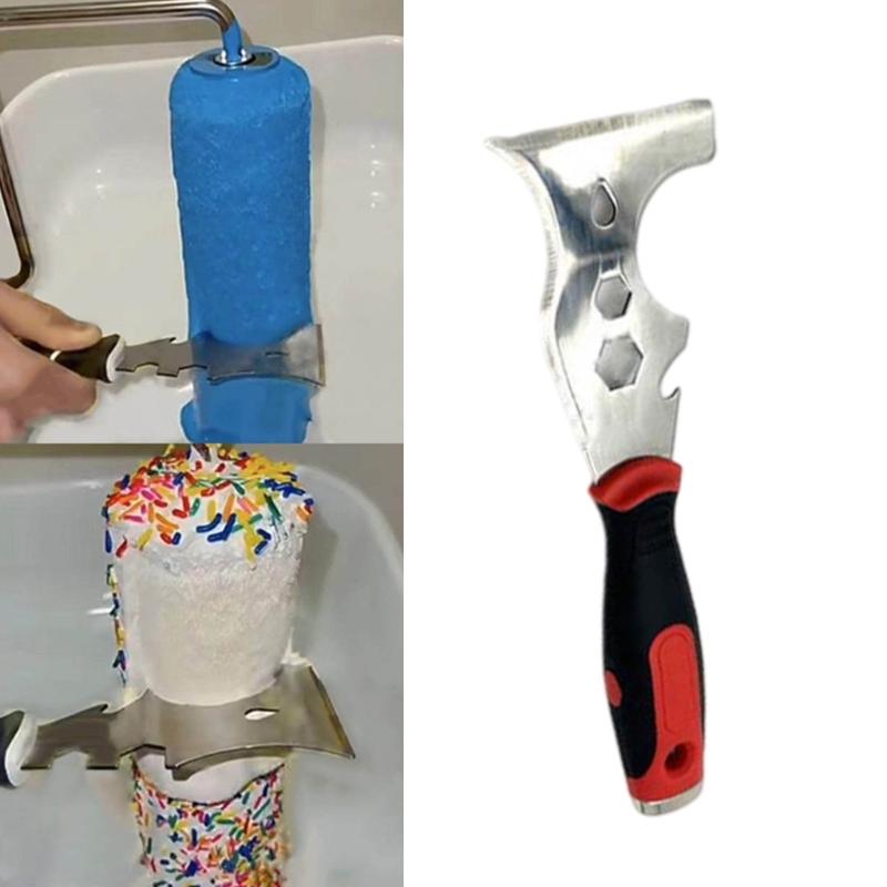 High Durability Stainless Steel 16 In 1 Putty Scraper Tool With Nonslip Grip Ideal For DIY Projects And Professional Use