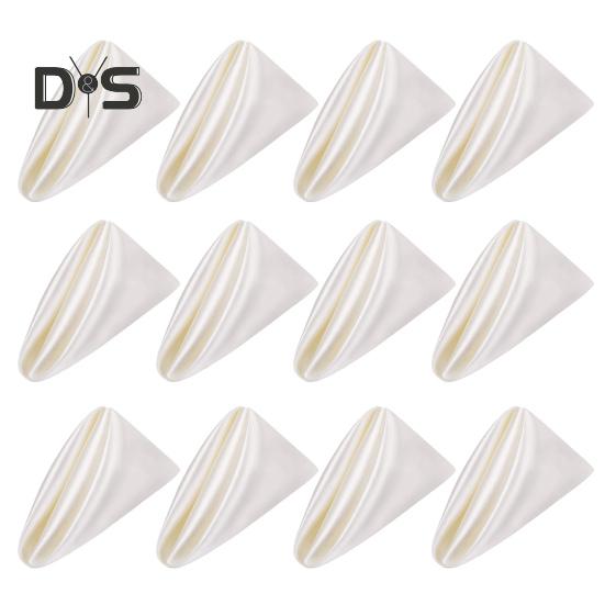 12 Pcs Nordic Style Satin Napkins Square Smooth Fabric Solid Color Anti-wrinkle Wedding Party Prom Banquet Ball Decoration Dinner Napkins