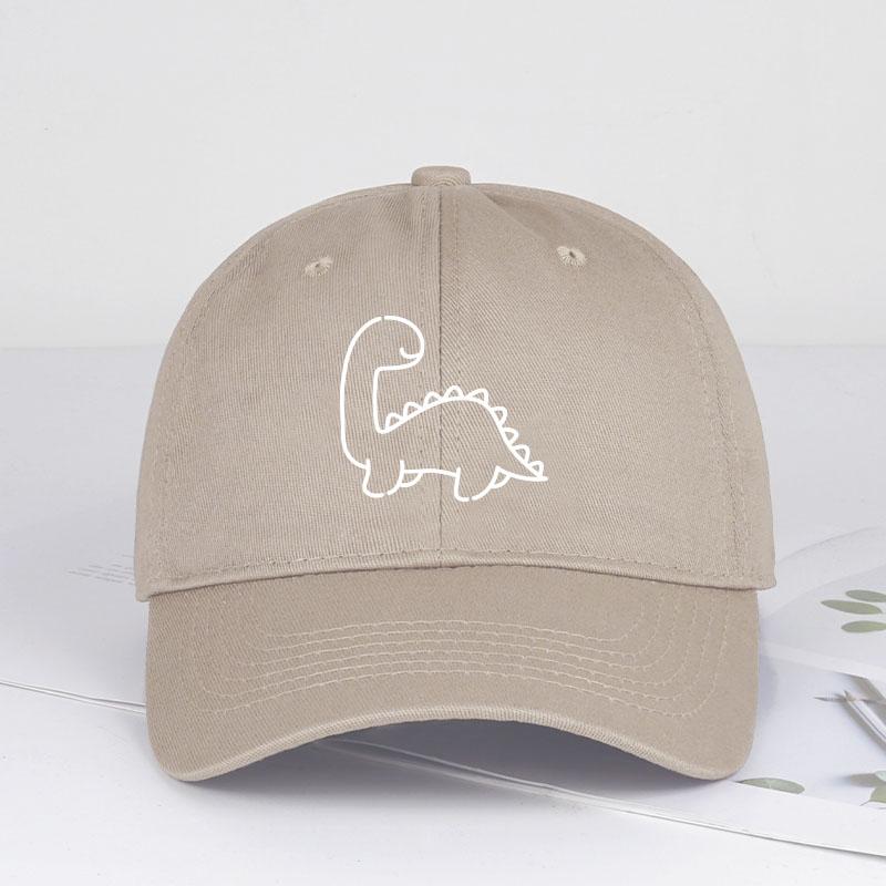 Cute Dinosaur Silhouette Print SoftPeak Baseball Cap Casual Streetwear Adjustable Unisex Sun Hat Perfect for Everyday Wear