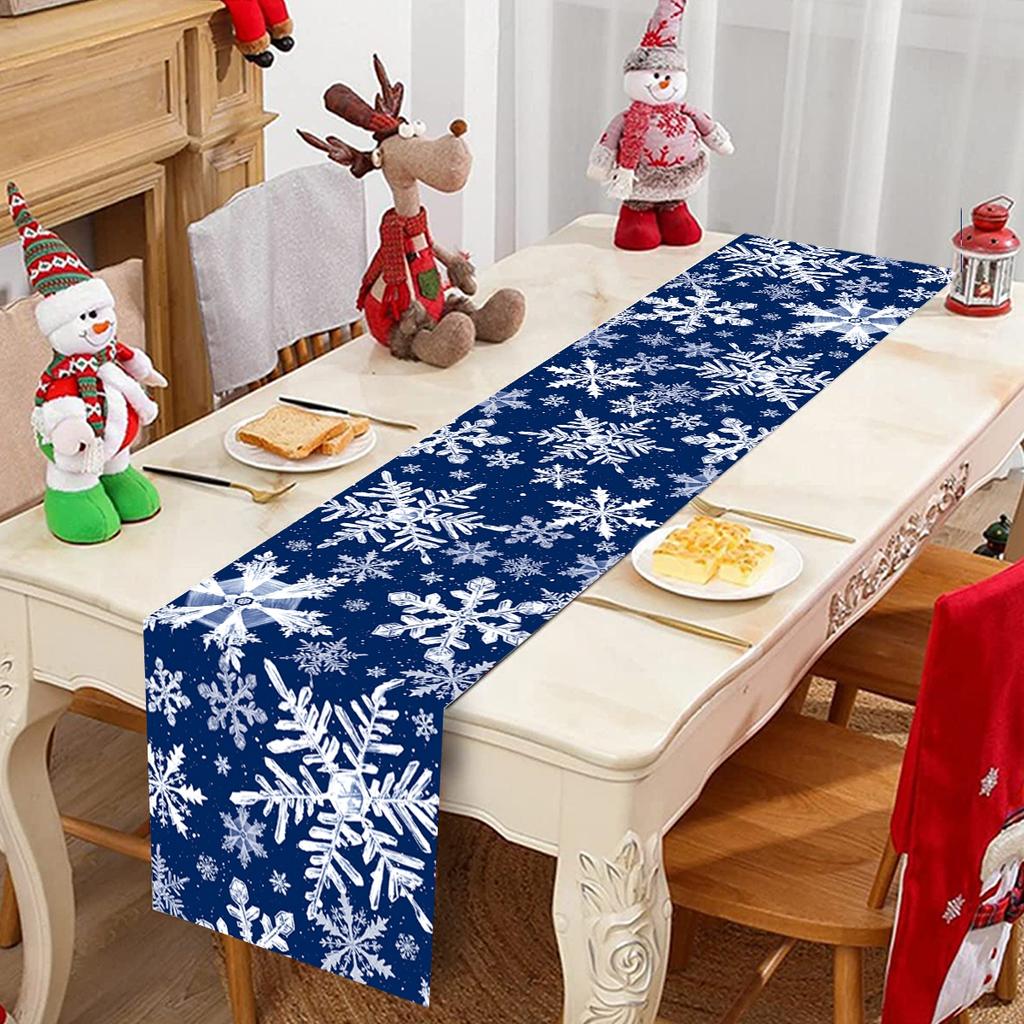 Christmas Table Runners Merry Christmas Decoration for Home 2024 Xmas Party Decor Ornaments Navidad Natal New Year Gifts 2025