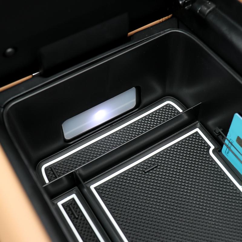 For Hyundai Santa Fe MX5 2024 2025 Central Console Armrest Box Storage Box Organizer Container Tray Car Interior Stowing Tidying