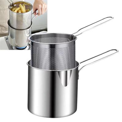All-in-one Stainless Steel Deep Fryer For Household Use, Deep Fryer, Oil-Splashing Small Deep Fryer, French Fries Deep Fryer