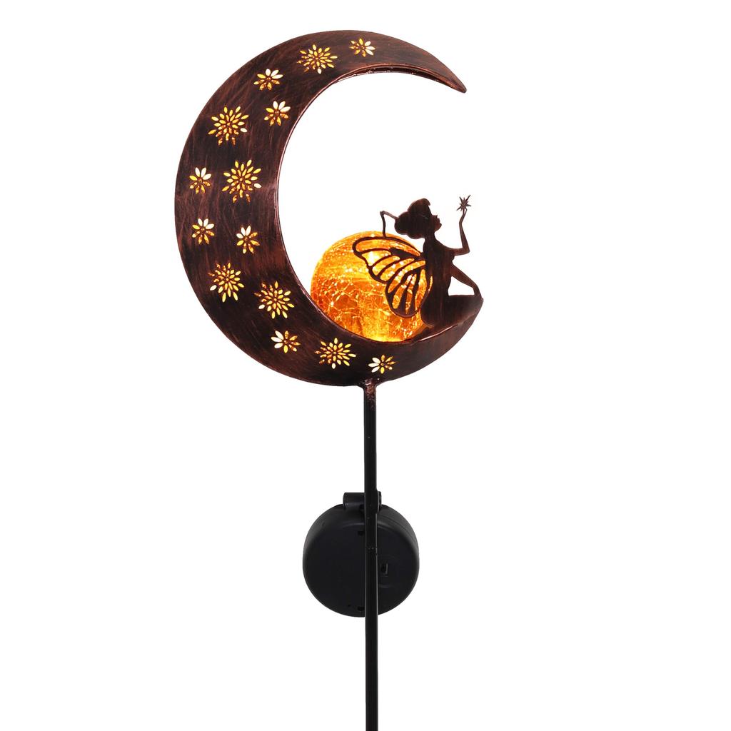 Valery Madelyn Solar Fairy Garden Halloween Outdoor Ornament Garden Light with Garden Pick IP65 No Battery Automatic Lawn Gift Light, 100cm, Light,