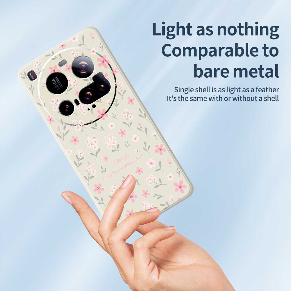 For Xiaomi 15 Ultra Case Small Flower Pattern Printing Straight Edge TPU Phone Back Cover