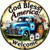 God Bless America Vintage Metal Sign X Inch Wall Art Outdoor Home Bar Garden Garage Decor