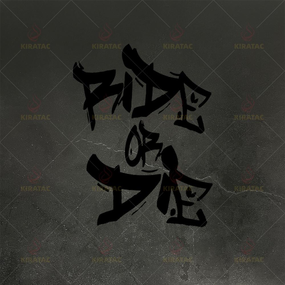 4Pcs/Set RIDE OR DIE Graffiti Stickers, White Red Waterproof Vinyl Decals for Bicycle Motorcycle Decoration