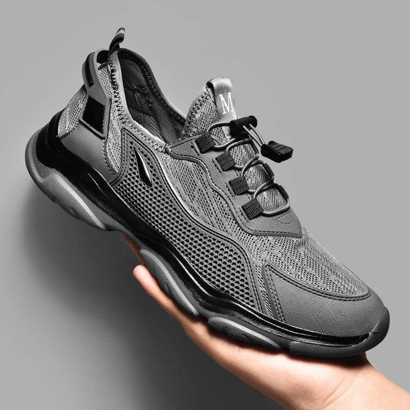 

Летние дышащие спортивные сетчатые кроссовки мужские полые кроссовки для бега на открытом воздухе легкие нескользящие дорожные кроссовки тонкие 38