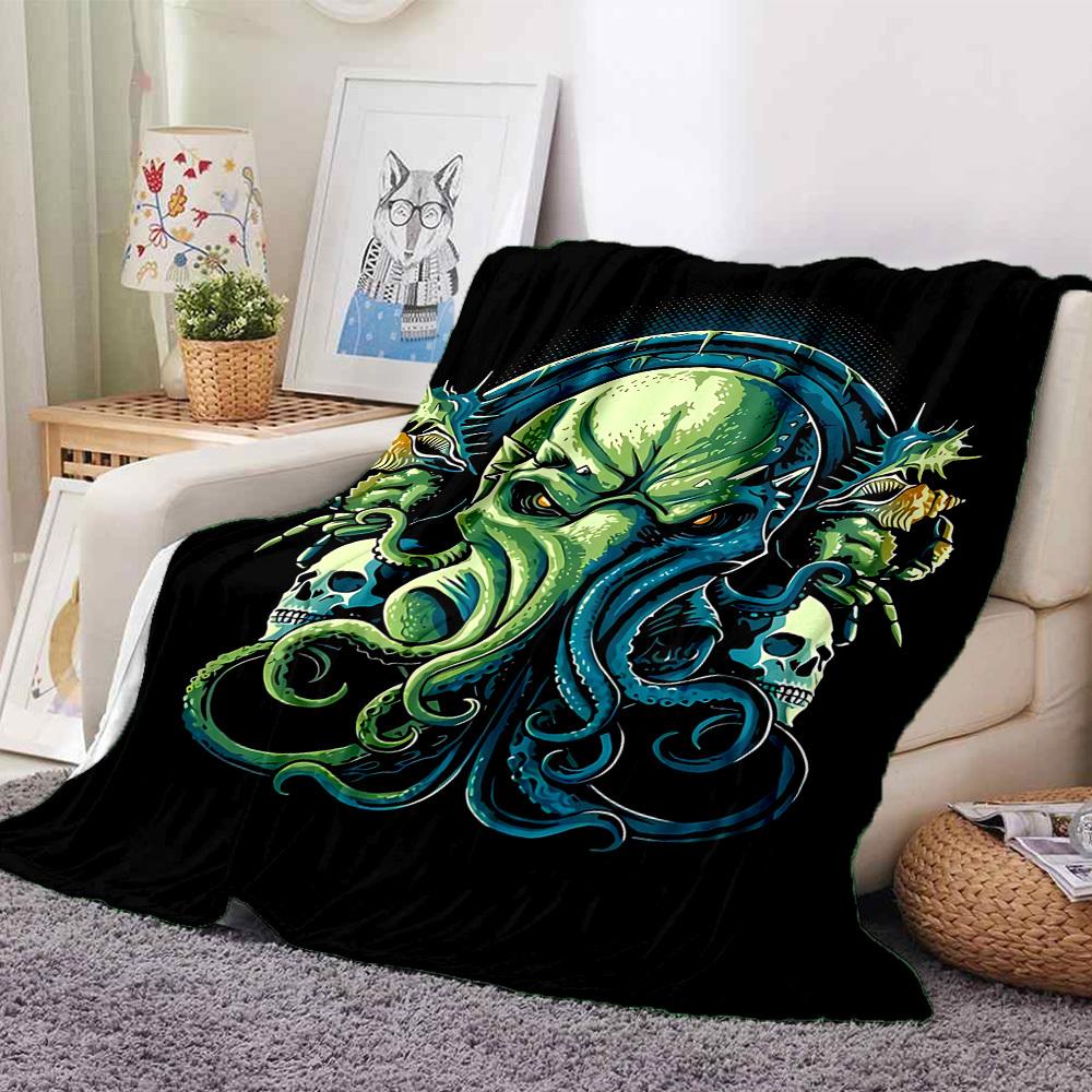 

1pc Terrifying Octopus Blanket, Lightweight Flannel Blanket for Sofa, Bed, Travel, Camping, Living Room, Office,107 130cmx150cm