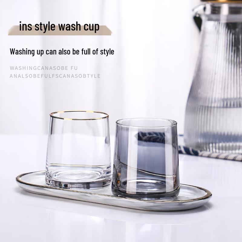 Hotel & Home Trapezoidal Glass Mouthwash Cups (Set of 10)