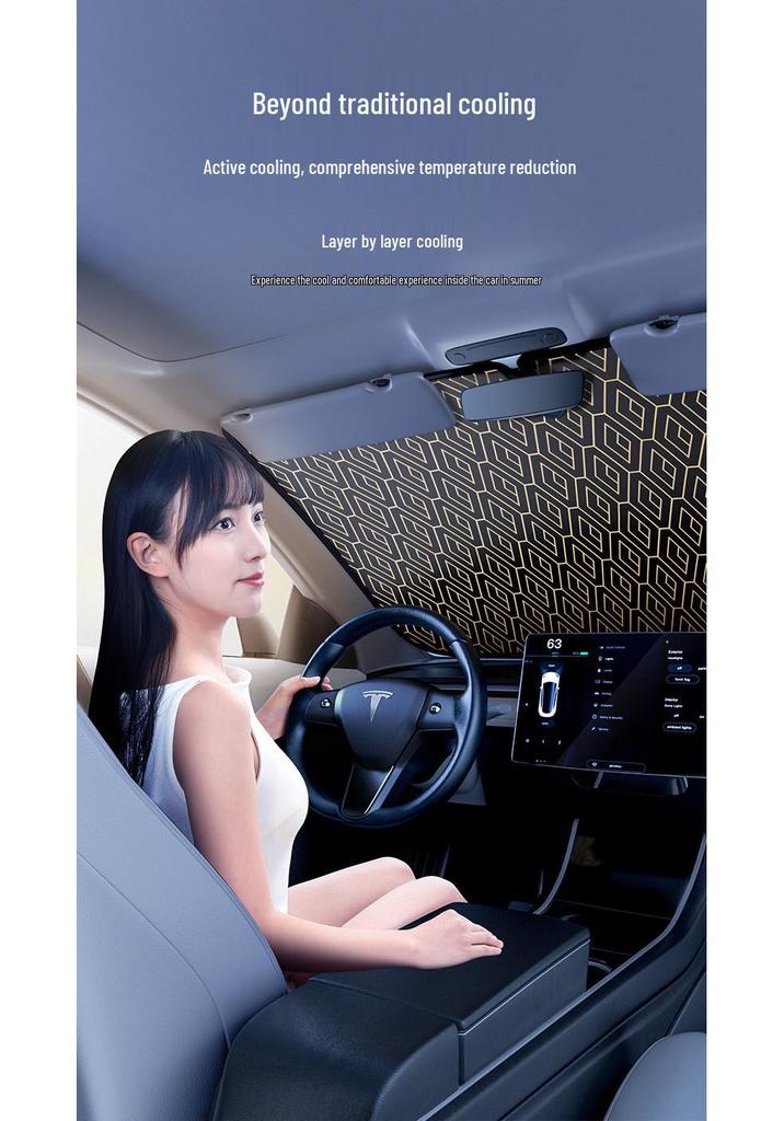 Car Windshield Sunshade Umbrella: Heat Insulation, Blackout Curtain, Sun Protection for Small Cars